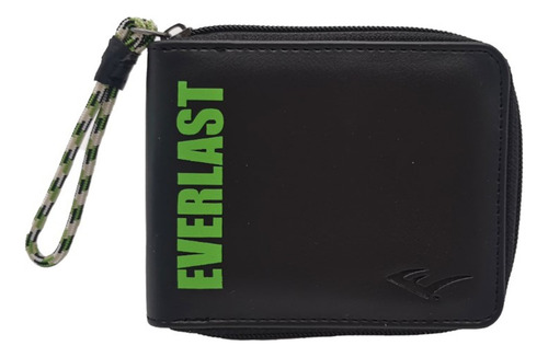 Billetera Everlast Con Cierre - Para Tarjeteros Y Billetes Eve 27808.1 Negro Liso