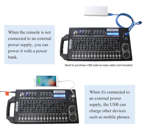 Controlador De Luces Dmx 512 Para Escenario Y Dj Canal Portátil Usb 512