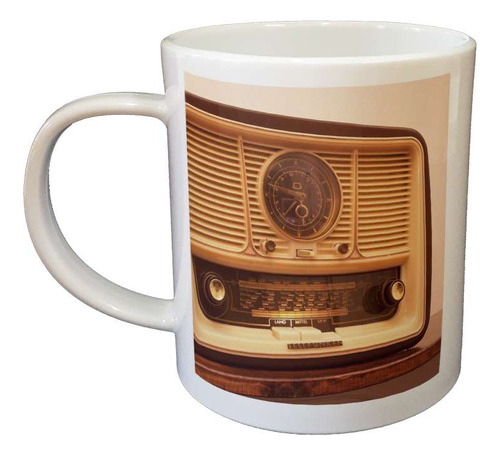 Taza De Plastico Cuadro Decorativo Radio Vintage Clasico P5