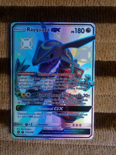 Pokemon Rayquaza Gx Shiny Promo Oversize Sol E Lua Destinos