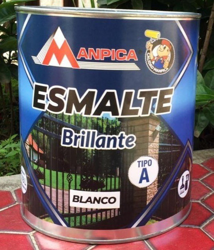 Pintura Esmalte (aceite) Blanco Brillante Manpica (galón)