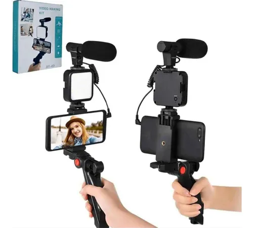 comprar Trípode Para Selfie Con Luz Y Micrófono Tik Tok Vlog Redes S