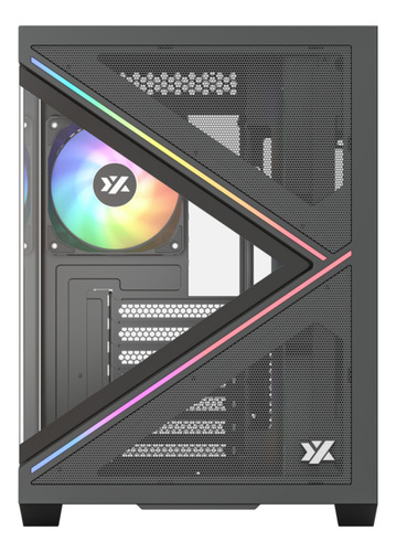 Gabinete Xyz Qubex Black 4 Fans Arg Controller Dual Chamber Usb C