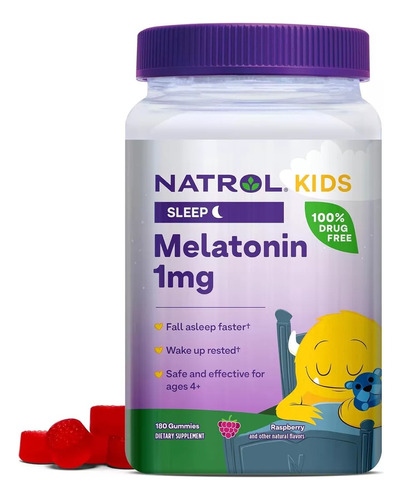 Natrol Melatonina Kids 1mg | 180 Gomitas 