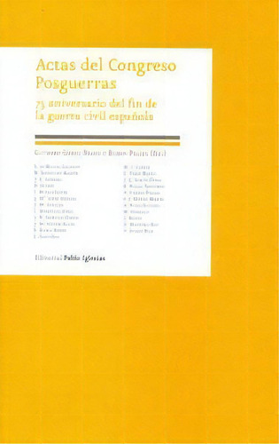 Actas Del Congreso, De Vv. Aa.. Editorial Editorial Pablo Iglesias, Tapa Blanda En Español