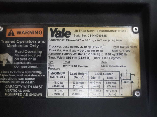 Montacargas Eléctrico Contra-balanceado 2 Toneladas
