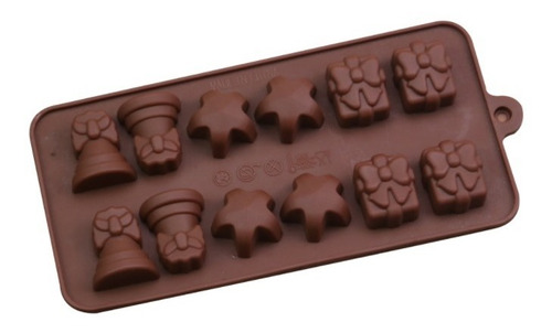 Molde Silicona Caja De Regalo Estrella Campana Smak Chocolat