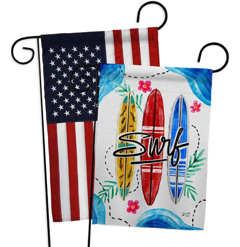 Angeleno Heritage Surf Garden Flag Pack Coastal Beach Tropic