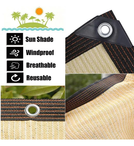 Toldo De Malla De Protección Solar Con 90% De Sombra Para To