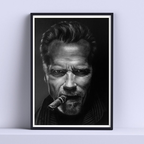 Cuadro Decorativo Arnold Schwarzenegger  30x40cm Con Vidrio