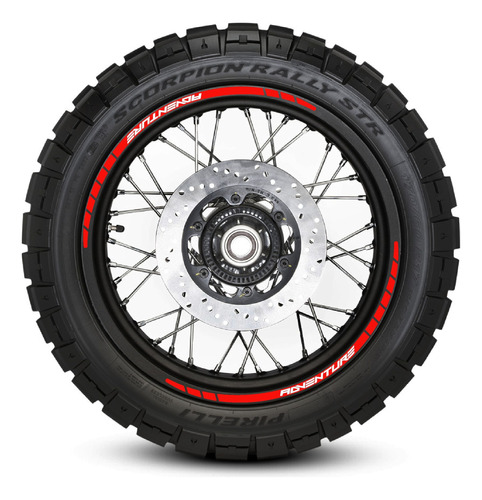 Calcos Adventure Para Llantas Yamaha Honda Cfmoto Benelli