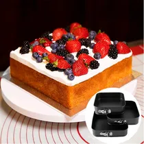 Comprar Set X 3 Molde Tortera Asadera Desmontable Cuadrada Deliganga