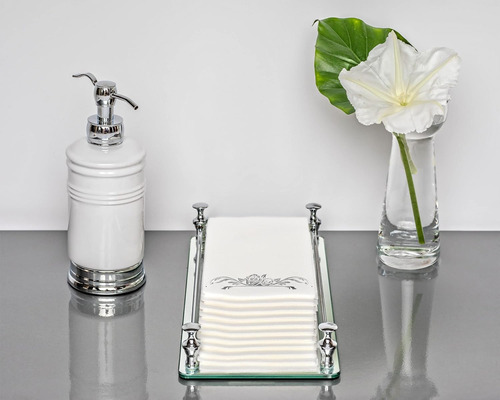Servilletas De Papel Airlaid Con Estampado De Hoja De Plata