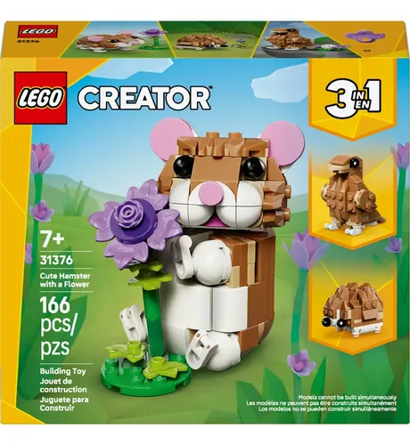 LEGO Creator 3 em 1 Hamster Adorável com flor 31376 | MercadoLivre