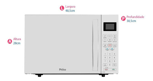 Micro-ondas Philco PMO28 branco 28L 127V