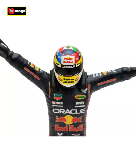 Burago Redbull F1 Rb19 A Escala 1:24 Figura Checo Perez Azul Azul Oscuro