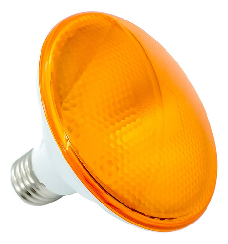 3x Lâmpadas Par30 10w Luz Laranja Âmbar Ip65 Prova D'água 127/220v