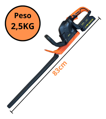 Aparador Cerca Viva 51 Cm 1000w 2 Baterias 21v Profissional