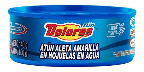 Atún En Agua Dolores 8 Pzas De 140 G C/u
