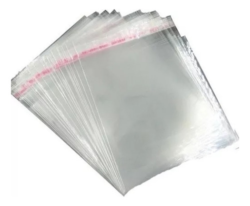 Saco Adesivado Transparente Com Cola 17x25 C/ 500