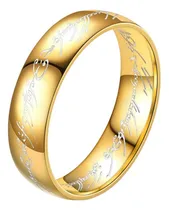 Comprar Anillo Aro Señor De Los Anillos Frodo Gollum Dorado Acero
