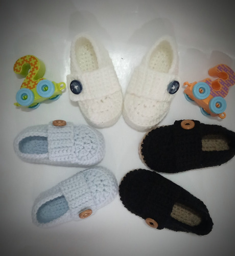 Zapatitos Tejidos Para Bebés/niños 100% Hechos A Mano