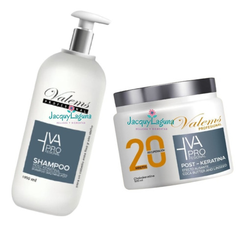 Kit Shampoo Y Postkeratina Valems Professional