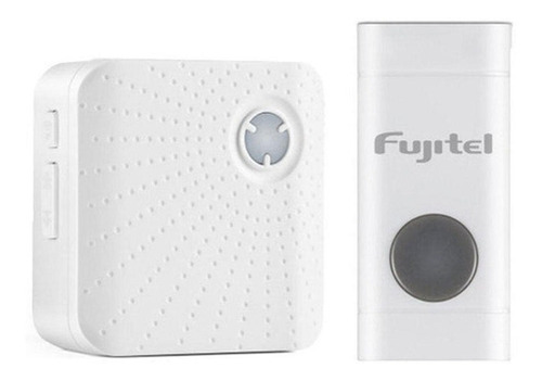 Imagen 3 de 3 de Timbre Inalámbrico 70m Fujitel 48 Melodias Waterproof Blanco