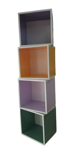 Cubos Melamina  Colores Infantiles Biblioteca 30*30*20