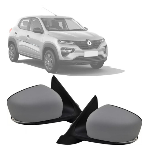 Par Retrovisor Kwid 2019 A 2024 Com Pisca Novo Original