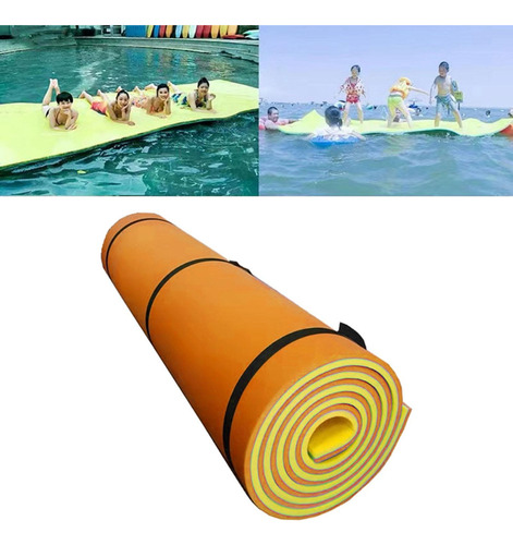 Estera Flotante De Agua Balsa Flotante Para Naranja Amarillo