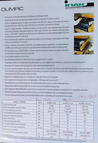 Maquina Para Impresión Serigrafia Semi Automática Olimpic (Usado)