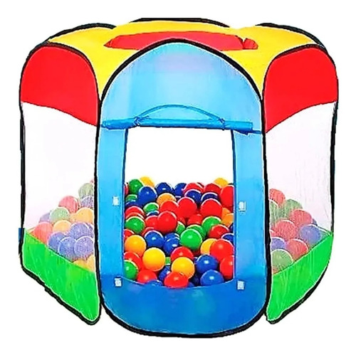 Pelotero Infantil Forma Hexagonal 1 M  C/75 Pelotas Fd7700 E