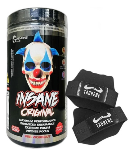 Pre Treino Insane Fruit Punch 300g Luva Demons Lab Sabor Sem Sabor