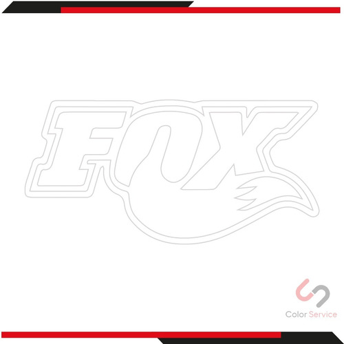 2 Piezas Calca Sticker Fox Para Moto O Auto De 13 X 6cm