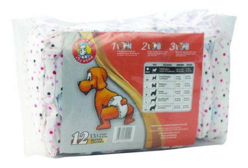 Pañales Desechables Para Perros (talla Xxs X 12 Unidades)