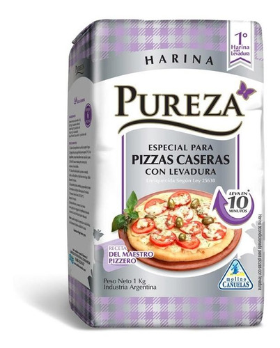 Pack X 24 Unid. Harina  Pizza Caser 1 Kg Pureza Harinas De