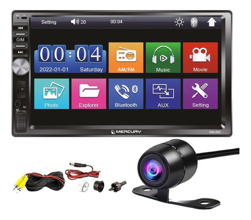 Pantalla Stereo Mirror Link Mercury Bluetooth Camara Noche