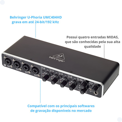 Interface De Audio Umc 404hd Behringer+nf