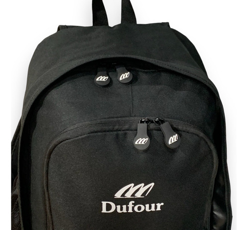 Mochila Mochilas Urbana Hombre Mujer Dufour Bolso Escolar Color Negro Diseño de la tela Liso