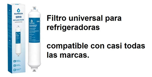 Filtro Universal Para Refrigeradoras Samsung Mabe Whirlpool