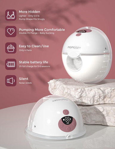 Extractor De Leche Manos Libres Momcozy M5, Extractor De