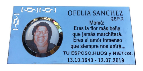 Imagen 8 de 9 de Placa + Foto + Florero + Cruz. Para Cementerio, Lapidas.