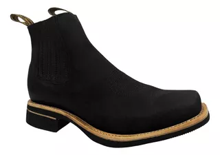 Bota Botín Vaqueras Piel Res Para Hombre Rodeo Bamar