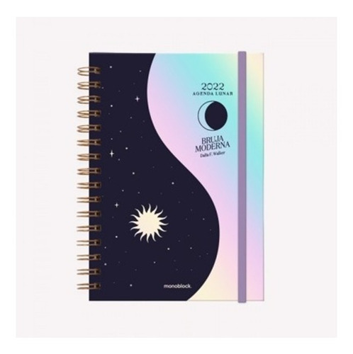 Agenda A5 2022 Bruja Moderna Yin Yang Tornasolado (cristal)