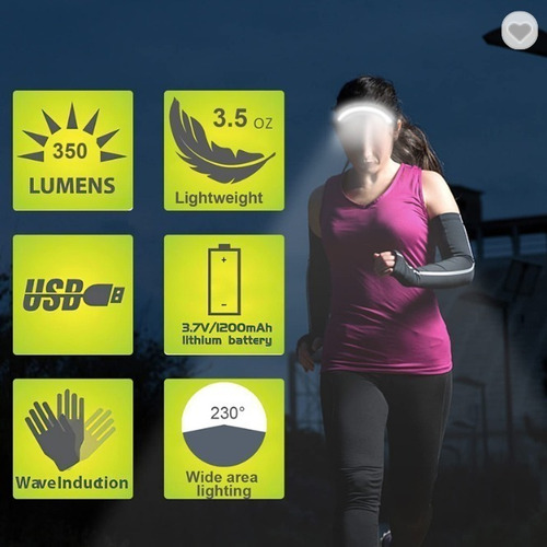 Lampara De Cabeza Minera Recargable Usb Lámpara Para Acampar