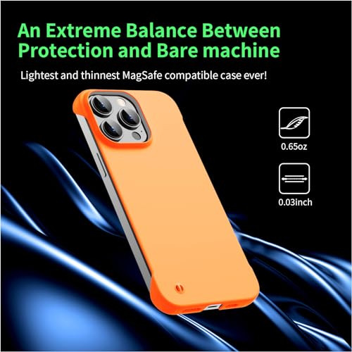 Funda Para iPhone 15 Pro Naranja 6.1 PuLG Matte Duro Magsafe