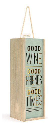 Demdaco Good Wine Good Friends Good Times Sage Green Le..