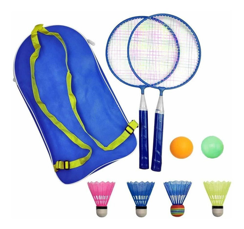 Raqueta Badminton Para Niño 1 Par Aleacion Nailon Juego