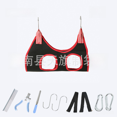 Hamaca De Aseo Para Mascotas, Color Negro, Rojo, L, Para Rec